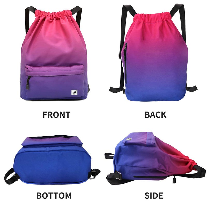 Risefit Waterproof Drawstring Bag, Gym Bag Sackpack Sports Backpack for Men Women - Image 2